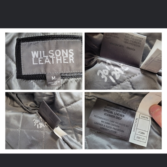 Vintage Wilsons leather womens Black leather biker jacket asymmetrical zip M - Picture 8 of 16